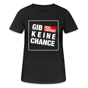 Diesel - Fahrverbot - Frauen T-Shirt atmungsaktiv - Schwarz - Vorne - AI Model Female 172 light (172cm)
