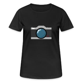 vintage photo - Women's Breathable T-Shirt - black - Front - AI Model Female 172 light (172cm)