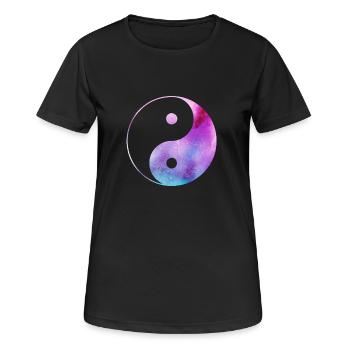 Yin Yang - T-shirt respirant Femme - noir - Devant - AI Model Female 172 light (172cm)
