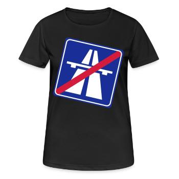 Fin de l'autoroute - T-shirt respirant Femme - noir - Devant - AI Model Female 172 light (172cm)