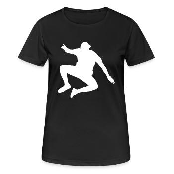 Cool Design: Free Running Springer - T-shirt respirant Femme - noir - Devant - AI Model Female 172 light (172cm)