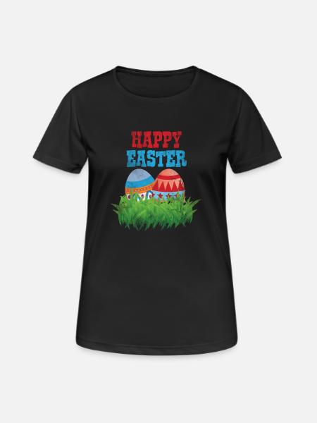 Easter Easter Eggs Easter Bunny Jesus Easter Christian - Women's Breathable T-Shirt - black
