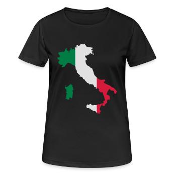 Italy - Women's Breathable T-Shirt - black - Front - AI Model Female 172 light (172cm)