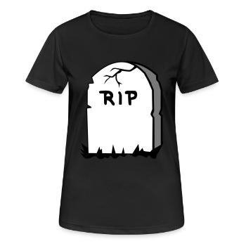 pierre tombale - T-shirt respirant Femme - noir - Devant - AI Model Female 172 light (172cm)