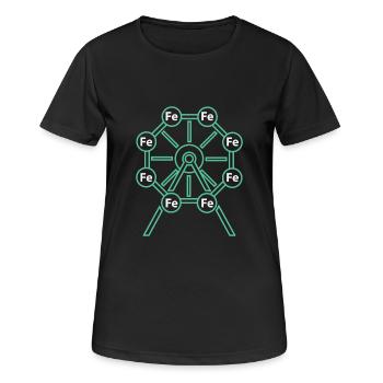 La grande roue de la chimie ! - Cadeau - T-shirt respirant Femme - noir - Devant - AI Model Female 172 light (172cm)