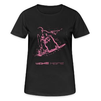 planchiste - T-shirt respirant Femme - noir - Devant - AI Model Female 172 light (172cm)