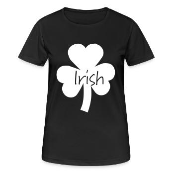 Trèfle Irlande irish - T-shirt respirant Femme - noir - Devant - AI Model Female 172 light (172cm)