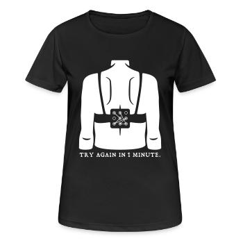 Écran de verrouillage de fermeture de soutien-gorge - T-shirt respirant Femme - noir - Devant - AI Model Female 172 light (172cm)