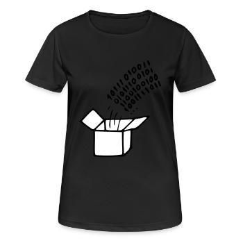 OpenSource Code - T-shirt respirant Femme - noir - Devant - AI Model Female 172 light (172cm)