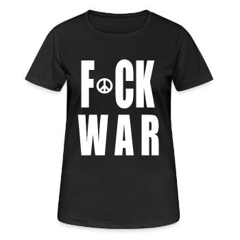 Fuck war - T-shirt respirant Femme - noir - Devant - AI Model Female 172 light (172cm)