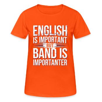 For real music lovers - Women's Breathable T-Shirt - neon orange - Front - AI Model Female 172 dark (172cm)