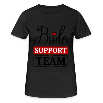 Équipe de soutien à la mariée - T-shirt respirant Femme - noir - Devant - AI Model Female 172 light (172cm)