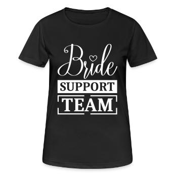 Équipe de soutien à la mariée - T-shirt respirant Femme - noir - Devant - AI Model Female 172 light (172cm)
