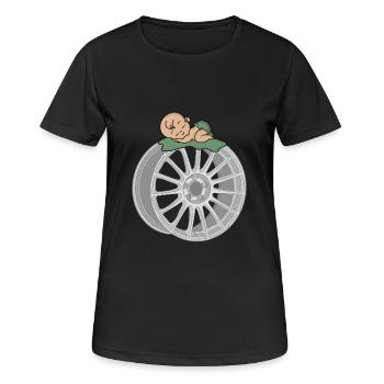 Bébé - T-shirt respirant Femme - noir - Devant - AI Model Female 172 light (172cm)