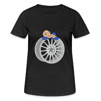 Bébé - T-shirt respirant Femme - noir - Devant - AI Model Female 172 light (172cm)