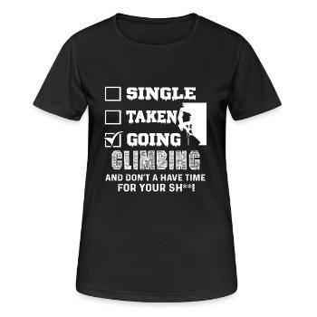 Climbing Relationship Status - Women's Breathable T-Shirt - black - Front - AI Model Female 172 light (172cm)