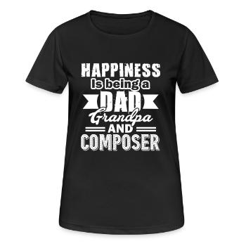 Being A Dad Grandpa And Composer - Women's Breathable T-Shirt - black - Front - AI Model Female 172 light (172cm)