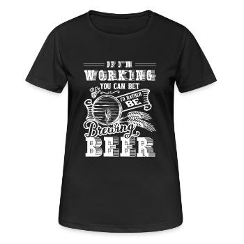 I'd Rather Be Brewing Beer - Women's Breathable T-Shirt - black - Front - AI Model Female 172 light (172cm)
