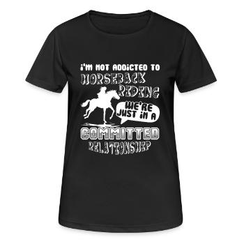 Horseback Riding We're Just In A Committed - Women's Breathable T-Shirt - black - Front - AI Model Female 172 light (172cm)