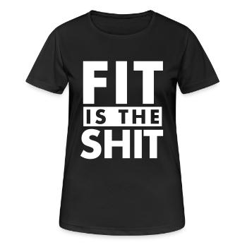 Fit est la merde! - T-shirt respirant Femme - noir - Devant - AI Model Female 172 light (172cm)