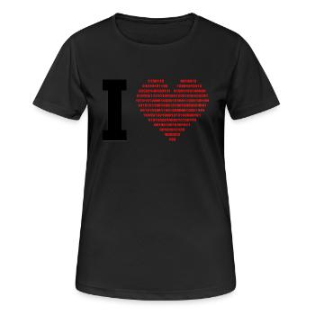 I love digital - Frauen T-Shirt atmungsaktiv - Schwarz - Vorne - AI Model Female 172 light (172cm)
