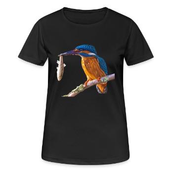martin-pêcheur martin-pêcheur - T-shirt respirant Femme - noir - Devant - AI Model Female 172 light (172cm)