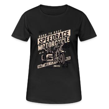Moto Speed Race - T-shirt respirant Femme - noir - Devant - AI Model Female 172 light (172cm)