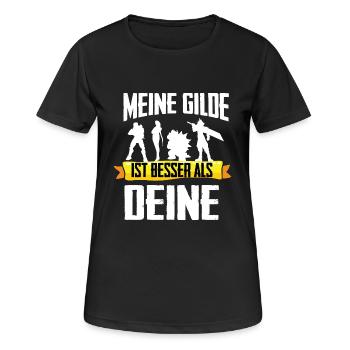 WOW Shirt-Meine Gilde - Frauen T-Shirt atmungsaktiv - Schwarz - Vorne - AI Model Female 172 light (172cm)