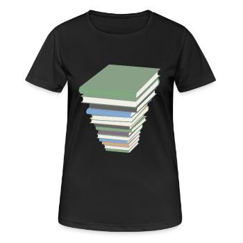 livres livres de lecture des lecteurs lisent lernen78 - T-shirt respirant Femme - noir - Devant - AI Model Female 172 light (172cm)