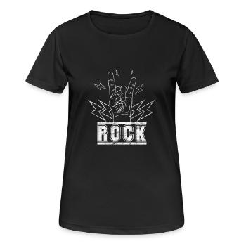 Cadeau Rock Rocker rock Roll Music Tattoo - T-shirt respirant Femme - noir - Devant - AI Model Female 172 light (172cm)