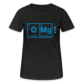 OMG periodic system - Frauen T-Shirt atmungsaktiv - Schwarz - Vorne - AI Model Female 172 light (172cm)