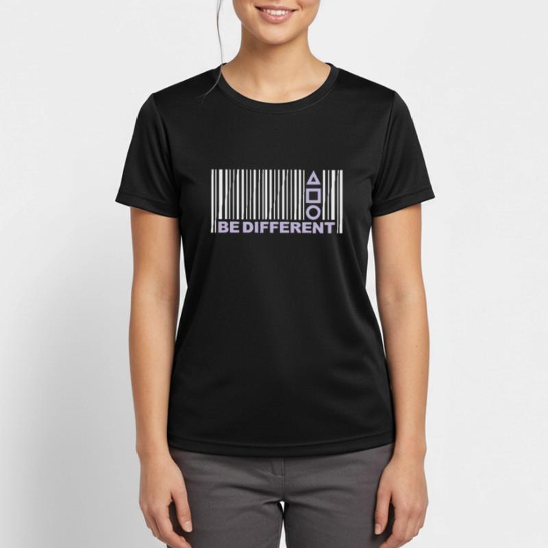 Be Different - Barcode - Symbols - Bar code Women's Breathable T-Shirt