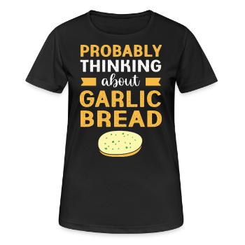 Brot Knoblauch - Frauen T-Shirt atmungsaktiv - Schwarz - Vorne - AI Model Female 172 light (172cm)