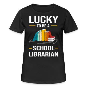 Lesen Bibliothek Leseratte - Frauen T-Shirt atmungsaktiv - Schwarz - Vorne - AI Model Female 172 light (172cm)