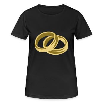 Alliances - Mariage - T-shirt respirant Femme - noir - Devant - AI Model Female 172 light (172cm)