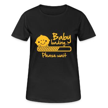 Baby loading - please wait - Women's Breathable T-Shirt - black - Front - AI Model Female 172 light (172cm)
