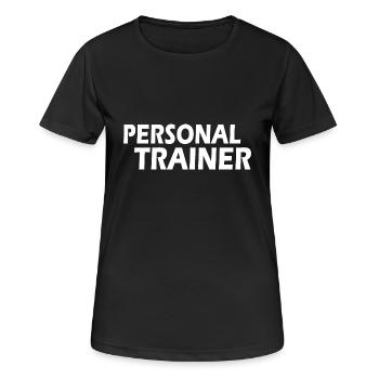Personal trainer - Women's Breathable T-Shirt - black - Front - AI Model Female 172 light (172cm)
