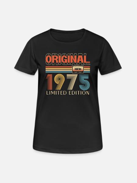 50th Birthday Original 1975 50 Years Old Gift - Women's Breathable T-Shirt - black