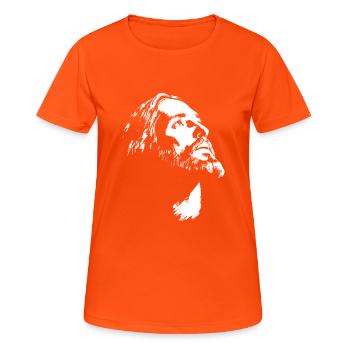 Jésus-Christ Dieu Religion chrétienne - T-shirt respirant Femme - orange néon - Devant - AI Model Female 172 dark (172cm)