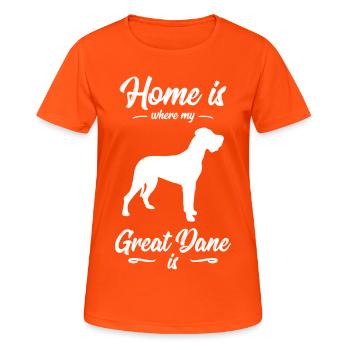 Great Dane - Dog - Women's Breathable T-Shirt - neon orange - Front - AI Model Female 172 dark (172cm)