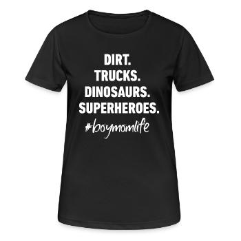 Mère Fils cadeau de la famille d'amour de la vie - T-shirt respirant Femme - noir - Devant - AI Model Female 172 light (172cm)