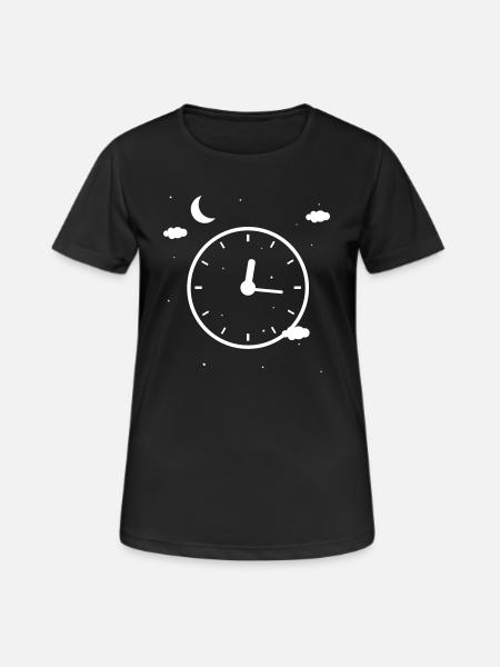 Clock - Frauen T-Shirt atmungsaktiv - Schwarz