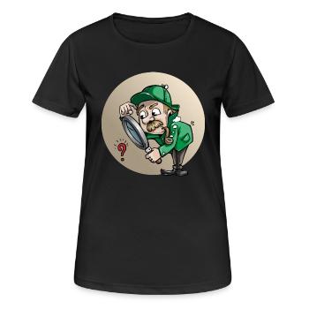 detective detective private investigationgator1 - T-shirt respirant Femme - noir - Devant - AI Model Female 172 light (172cm)