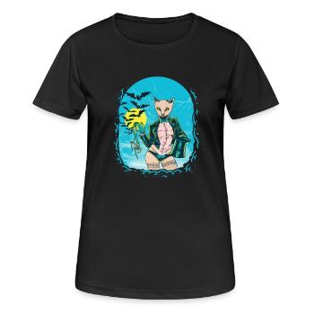 Cool Lady Cat - Women's Breathable T-Shirt - black - Front - AI Model Female 172 light (172cm)
