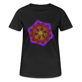Mandala - T-shirt respirant Femme - noir - Devant - AI Model Female 172 light (172cm)