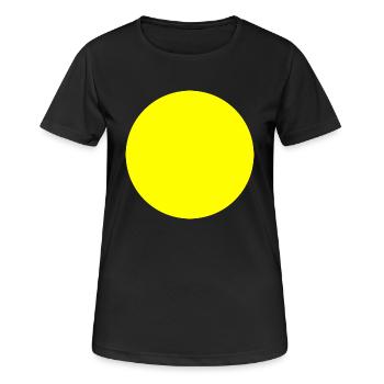 Kreis gelb - Frauen T-Shirt atmungsaktiv - Schwarz - Vorne - AI Model Female 172 light (172cm)