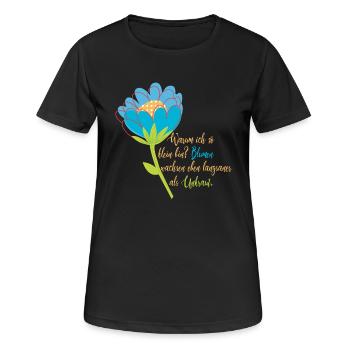 Blumen wachsen langsamer als Unkraut - Frauen T-Shirt atmungsaktiv - Schwarz - Vorne - AI Model Female 172 light (172cm)