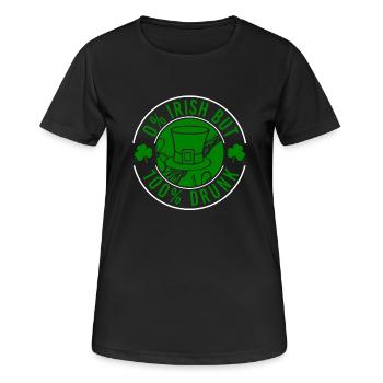 Saint Patrick's Day Irland Irisch Glück Geschenk - Frauen T-Shirt atmungsaktiv - Schwarz - Vorne - AI Model Female 172 light (172cm)