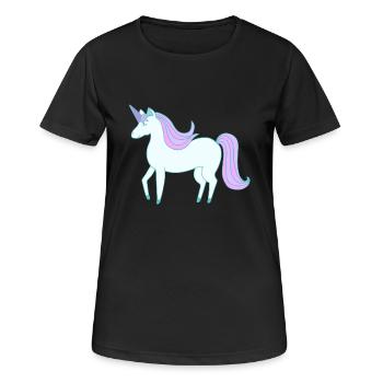 La dernière licorne douce - T-shirt respirant Femme - noir - Devant - AI Model Female 172 light (172cm)