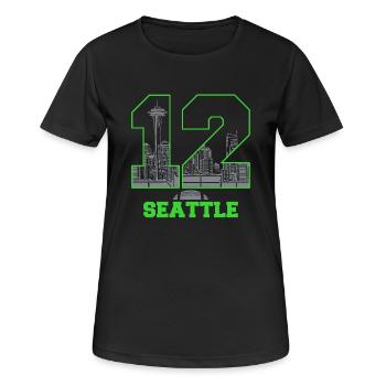 Twelve Seattle 12 Seattle - Women's Breathable T-Shirt - black - Front - AI Model Female 172 light (172cm)